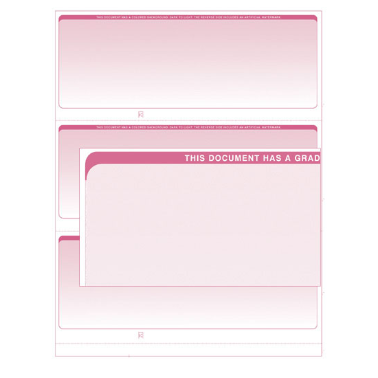 Stealth iX Paper - Form 3000 - Business Check - Pink Graduated - 250 S ...