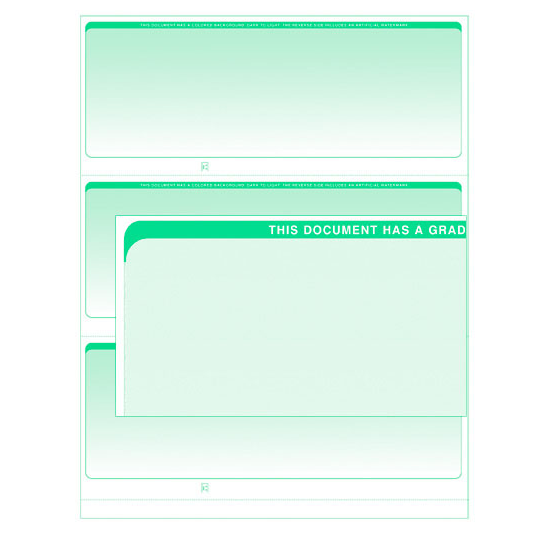 Stealth iX Paper - Form 3000 - Light Green Graduated - 1000 Sheets
