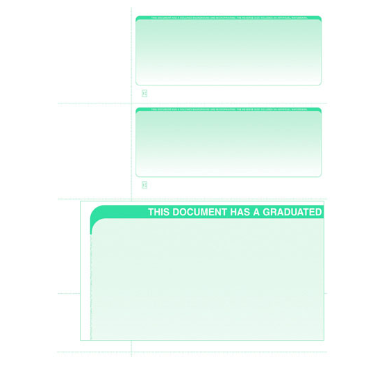 Stealth iX Paper - Form 3001 - Light Green Graduated - 500 Sheets