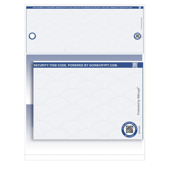 VersaCheck TopSecure Business Voucher Check Refills - Form 1000 - Blue Elite - 500 Sheets