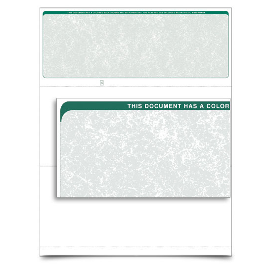 VersaCheck - Form 1000 - Classic - Green - 500 Sheets