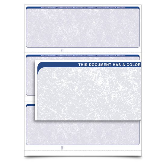 VersaCheck - Form 3000 - Classic - Blue - 2000 Sheets