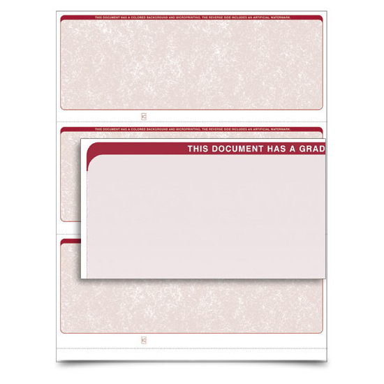 VersaCheck - Form 3000 - Business Check - Classic - Burgundy - 500 She