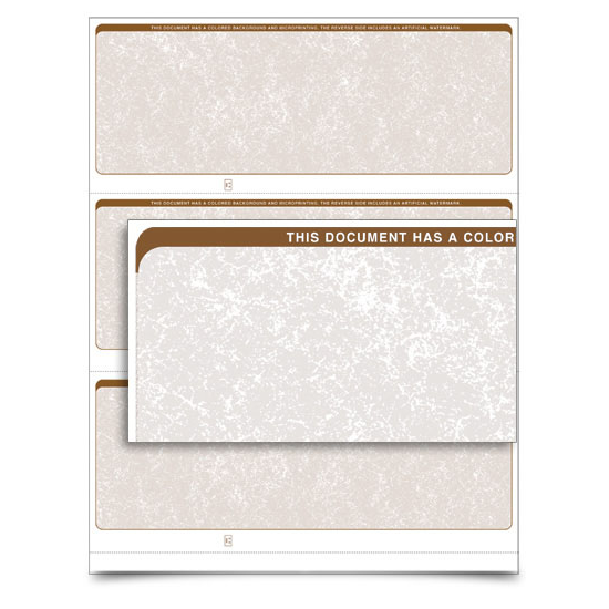 VersaCheck - Form 3000 - Classic - Tan - 1000 Sheets
