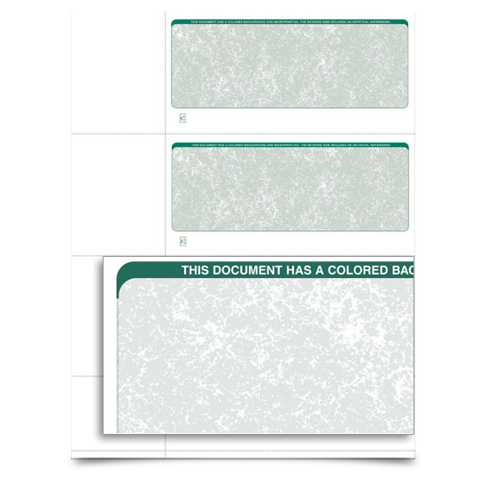 VersaCheck - Form 3001 - Classic - Green - 500 Sheets