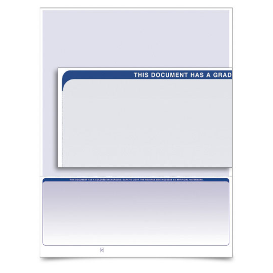 VersaCheck - Form 1002 - Graduated - Blue - 250 Sheets / Box