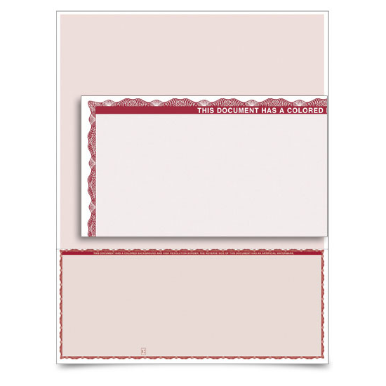 VersaCheck - Form 1002 - Premium - Burgundy - 1000 Sheets / Box