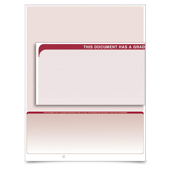 VersaCheck - Form 1002 - Graduated - Burgundy - 500 Sheets / Box