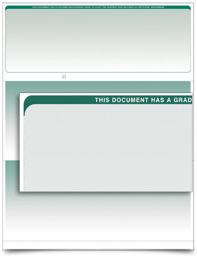Versacheck Example VersaCheck ValueChex - Form #1000 - Green - Graduated - 1000 Sheets