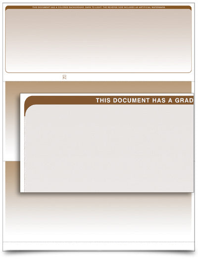 VersaCheck ValueChex  - Form #1000  - Tan - Graduated - 1000 Sheets