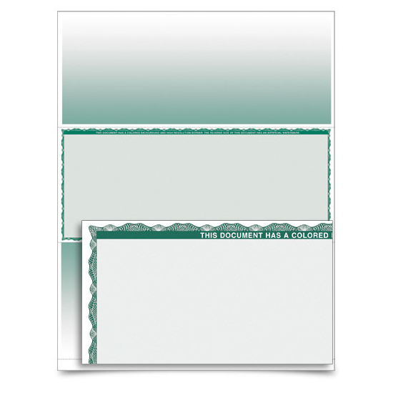 VersaCheck - Form 1001 - Premium - Green - 500 Sheets