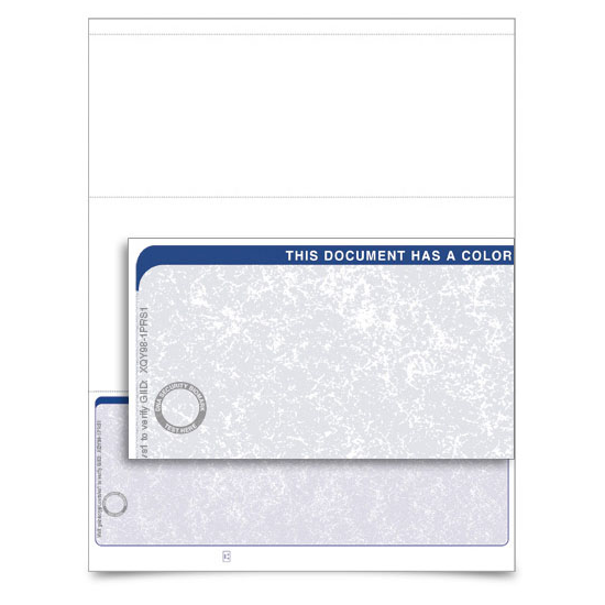 VersaCheck TopSecure Stealth Business Voucher Check Refills - Form 1002 - Classic - Blue - 250 Sheets