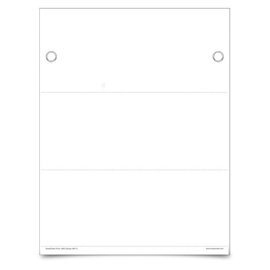 VersaCheck UV Secure Stealth Business Voucher Check Refills - Form 1000 - Canvas - White - 250 Sheets