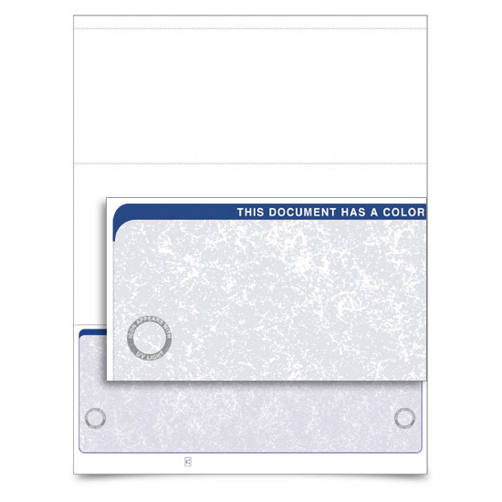 VersaCheck UV Secure Stealth Business Voucher Check Refills - Form 1002 - Classic - Blue - 250 Sheets