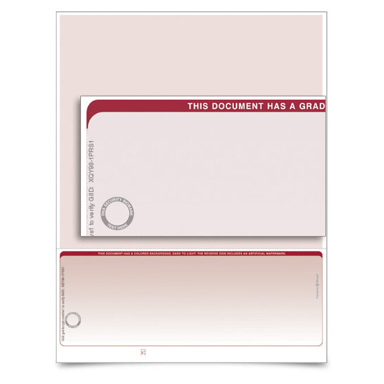 VersaCheck TopSecure Business Voucher Check Refills - Form 1002 - Graduated - Burgundy - 250 Sheets