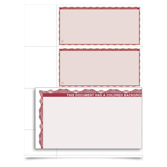 VersaCheck - Form 3001 - Premium - Burgundy - 250 Sheets