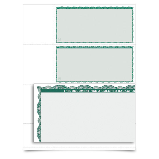 VersaCheck - Form 3001 - Premium - Green - 500 Sheets