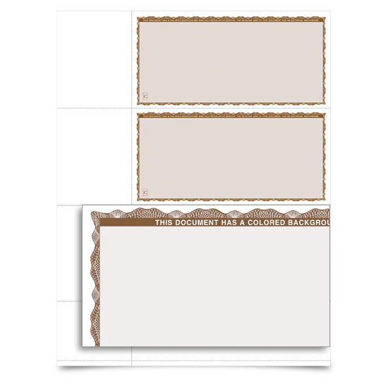 VersaCheck - Form 3001 - Premium - Tan - 2000 Sheets