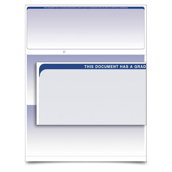 VersaCheck - Form 1000 - Graduated - Blue - 500 Sheets