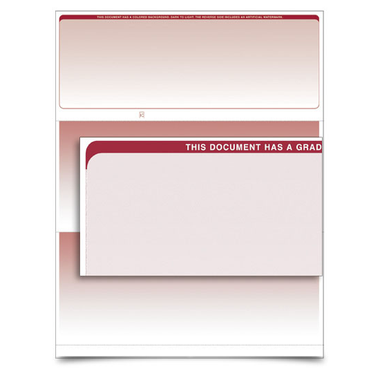 VersaCheck - Form 1000 - Graduated - Burgundy - 250 Sheets