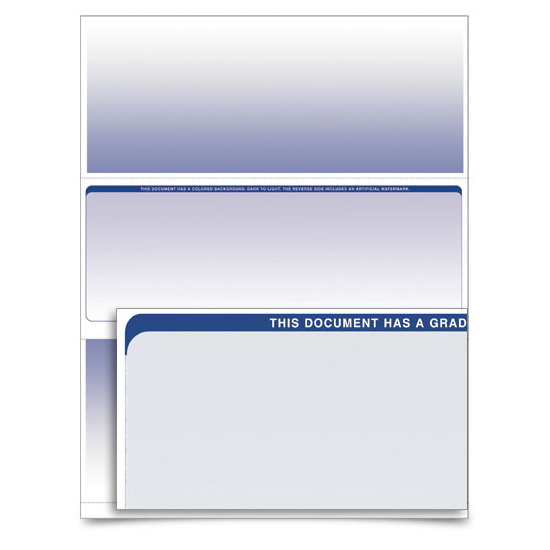 VersaCheck - Form 1001 - Graduated - Blue - 2000 Sheets