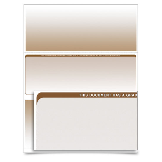 VersaCheck - Form 1001 - Graduated - Tan - 5000 Sheets