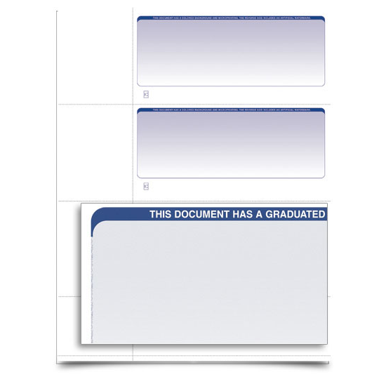 VersaCheck - Form 3001 - Graduated - Blue - 2000 Sheets