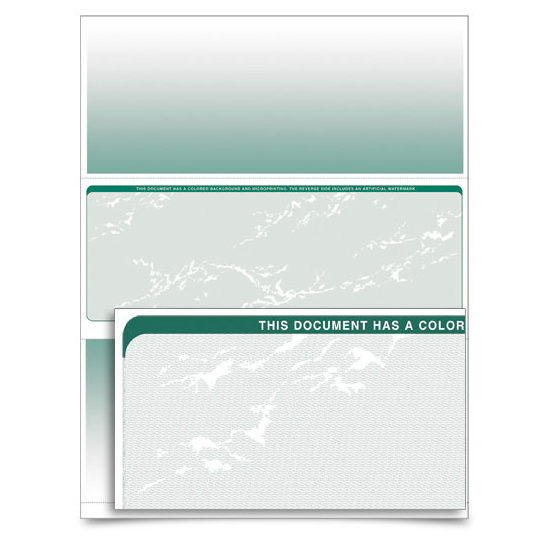 VersaCheck - Form 1001 - Prestige - Green - 1000 Sheets