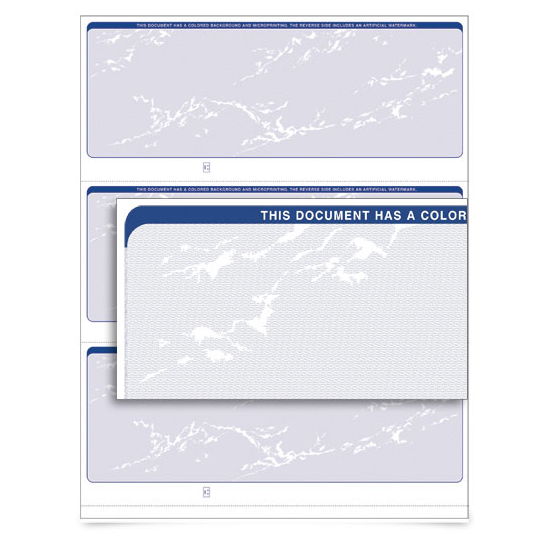 VersaCheck - Form 3000 - Business Check - Prestige - Blue - 5000 Sheet
