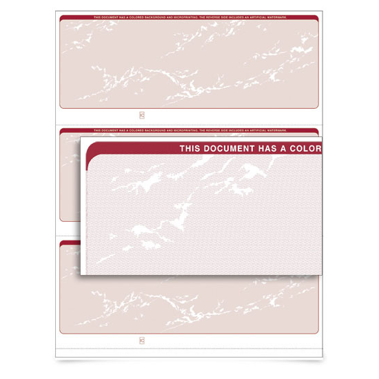 VersaCheck - Form 3000 - Prestige - Burgundy - 250 Sheets